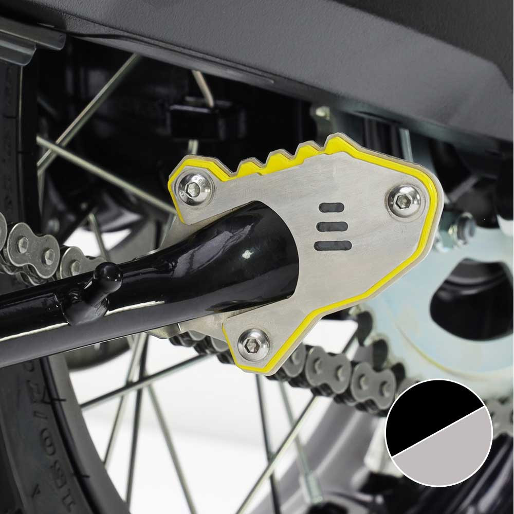 Base Caballete Lateral Crosspro Suzuki V-strom 23-24 Plata / Negro T
