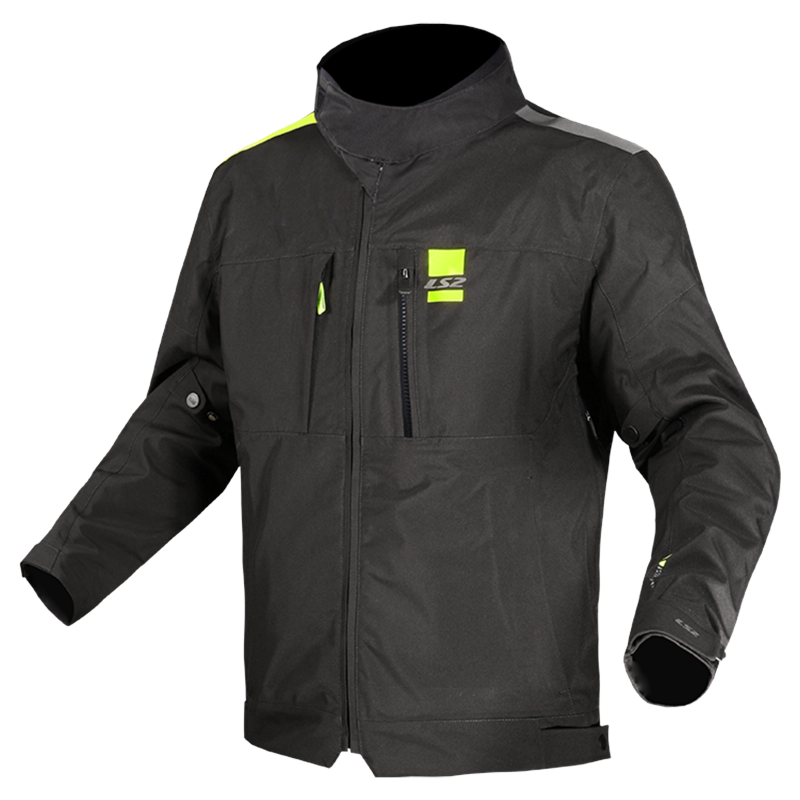 [64210F0154S] Chaqueta Moto LS2 Titanio Hombre Negro Amarillo (S)