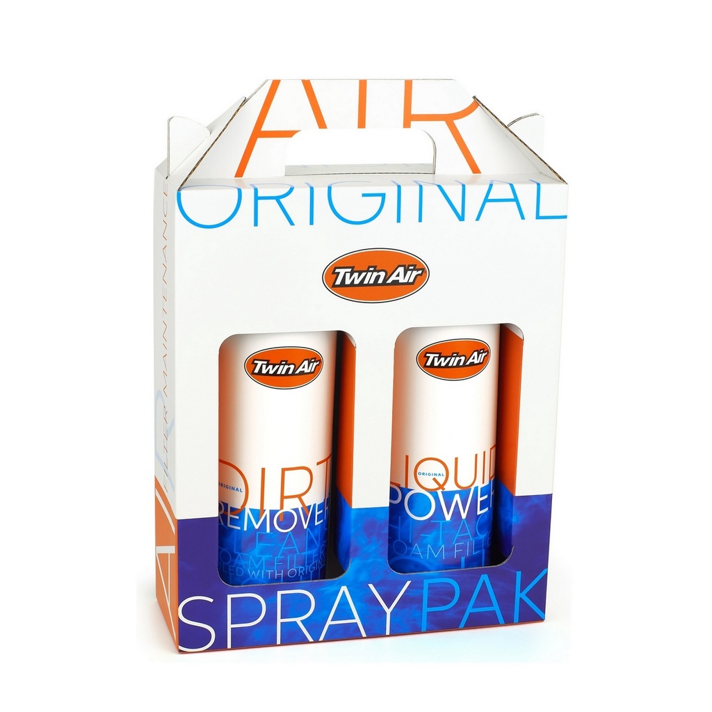 Kit Limpieza Engrase Twin Air Pack Liquid Dirt Remover Spray + Liquid Power Spray 2x500ml