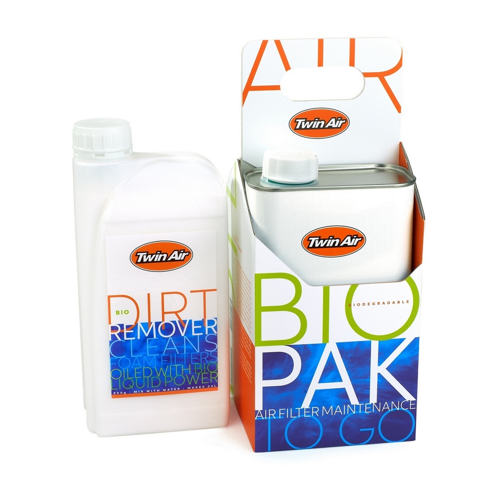 Kit Limpieza Engrase Twin Air Bio Pack Bio Power + Lubricante Filtro Aire 1L
