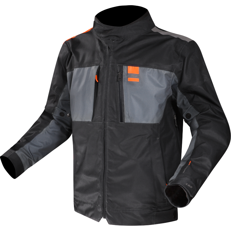 [64210F0123S] Chaqueta Moto LS2 Titanio Hombre Azul Naranja (S)