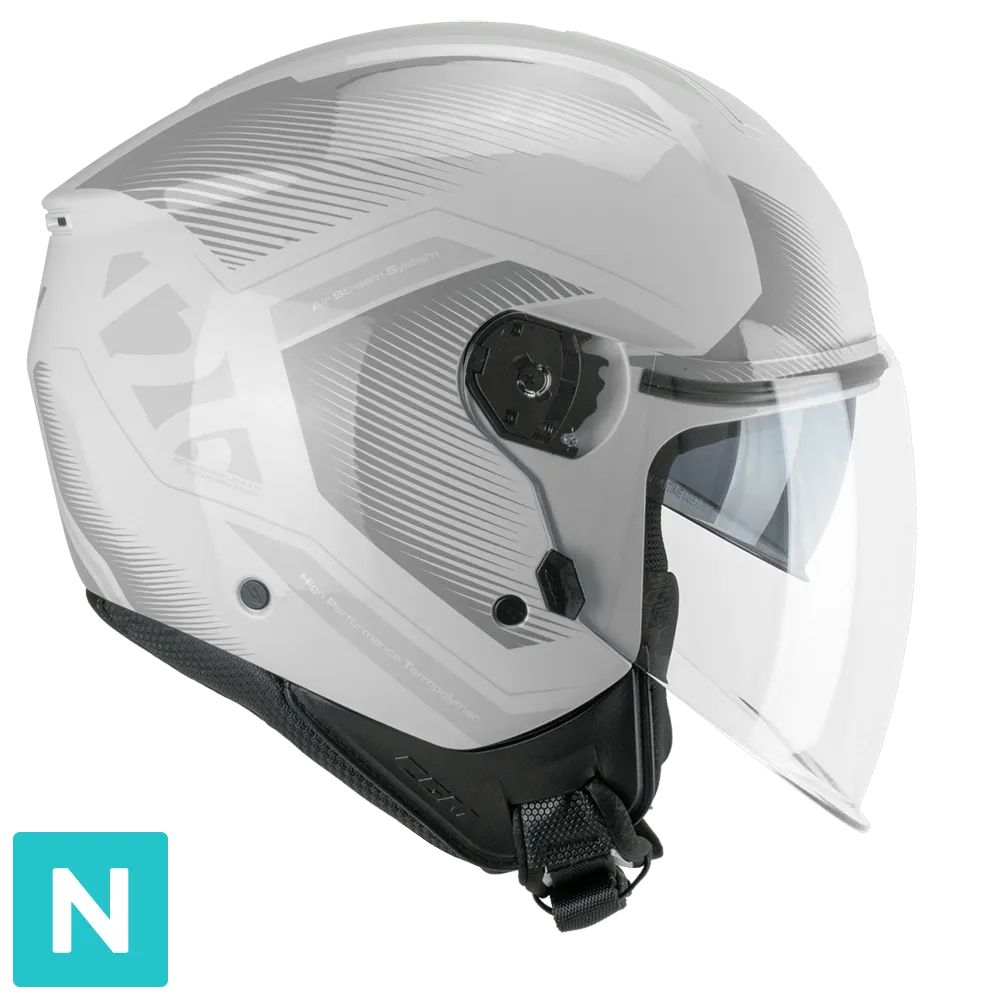 [126G-BLV-78 A1] Casco Jet CGM 126G IPE City Gris Perla Gris (XS)
