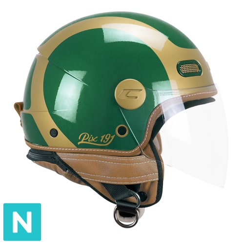 [191G-ALA-89 A1] Casco Jet CGM 191G PIX Sprint Verde Oro Larga (XS)