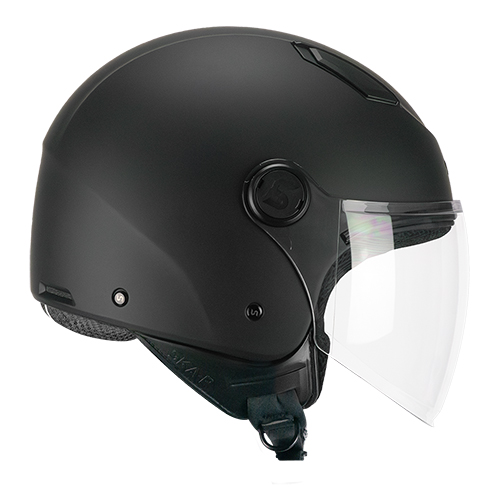 [1LHA-BLA-01 A1] Casco Jet CGM 1LHA Luke Mono Negro Mate (XS)