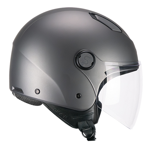 [1LHA-BLA-10 A1] Casco Jet CGM 1LHA Luke Mono Antracita Satinado (XS)