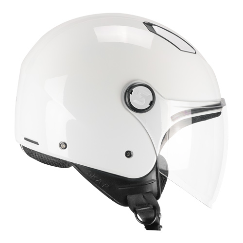 Casco Jet CGM 1LHA Luke Mono Blanco