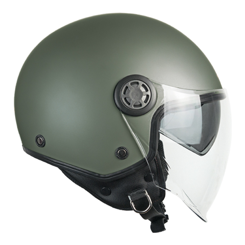 [1SHA-ALV-07 A1] Casco Jet CGM 1SHA ZEN Mono Verde Mate (XS)