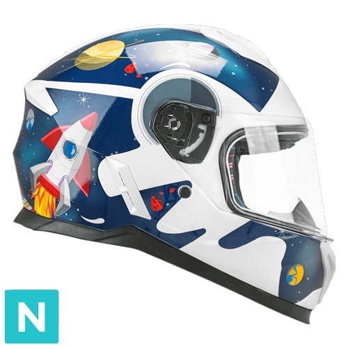 [265S-BLA-79 YE] Casco Infantil CGM 265S Micro Space Azul Blanco (YXL)