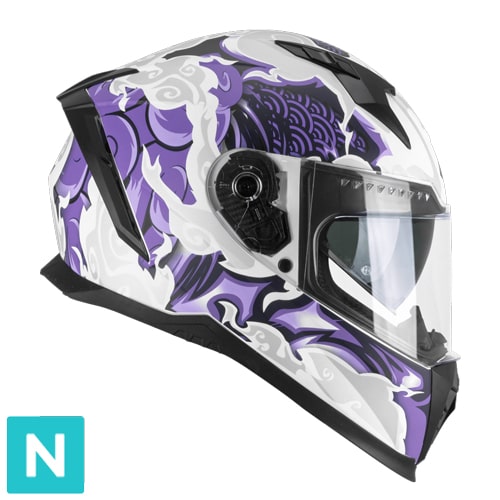 Casco Integral CGM 311F Blast Cloud Blanco Violeta Mate