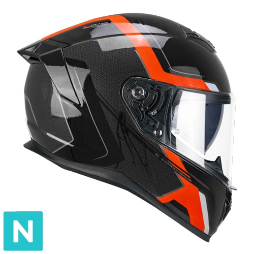 [361X-ALV-96 A1] Casco Integral CGM 361X Avent Fibra Ride Negro Rojo Flúor (XS)