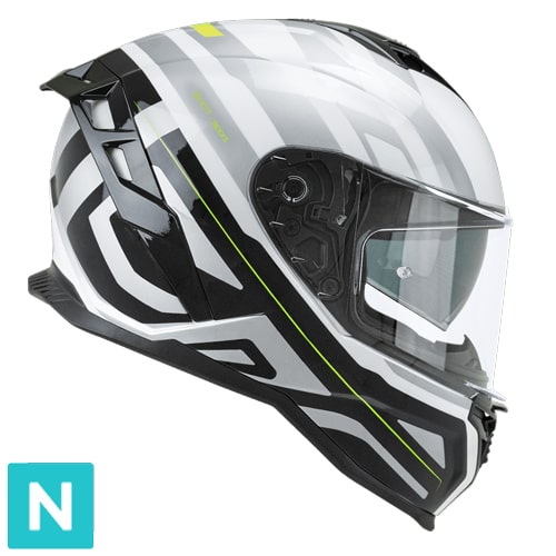 Casco Integral CGM 363M Shot Sport Blanco Negro Amarillo Flúor