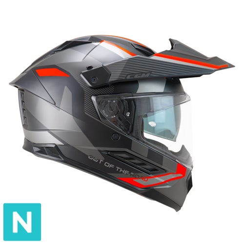 Casco Integral CGM 366G Dual Ranger Negro Rojo Flúor Mate