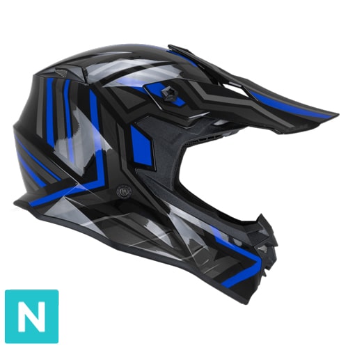 [367G-AFA-79 A1] Casco Integral CGM 367G Mud-x Fury Negro Gris Azul (XS)