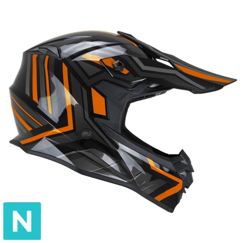 [367G-AFA-87 A1] Casco Integral CGM 367G Mud-x Fury Negro Gris Naranja (XS)