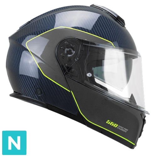[560S-ALV-79 A1] Casco Modular CGM 560S MAD PRO Sport Carbono Azul Amarillo Flúor (XS)