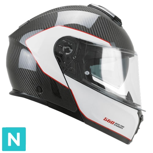 [560S-ALV-83 A1] Casco Modular CGM 560S MAD PRO Sport Carbono Blanco Rojo (XS)