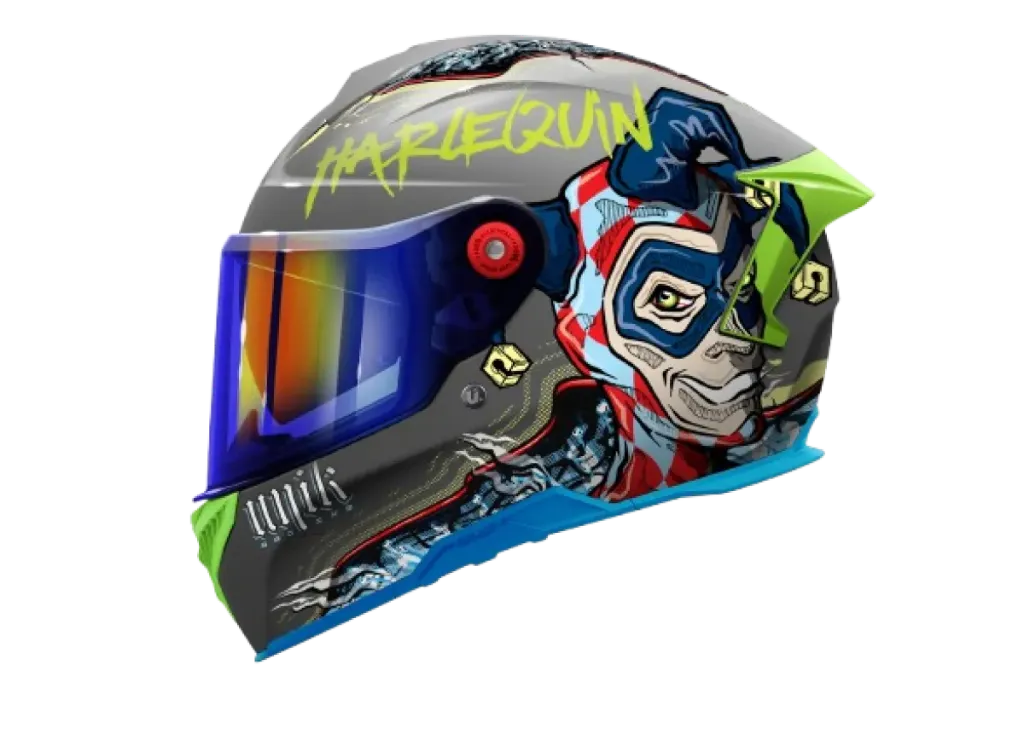 Casco Integral Unik Ultra DV con gafa solar Harlequin grey (XS)