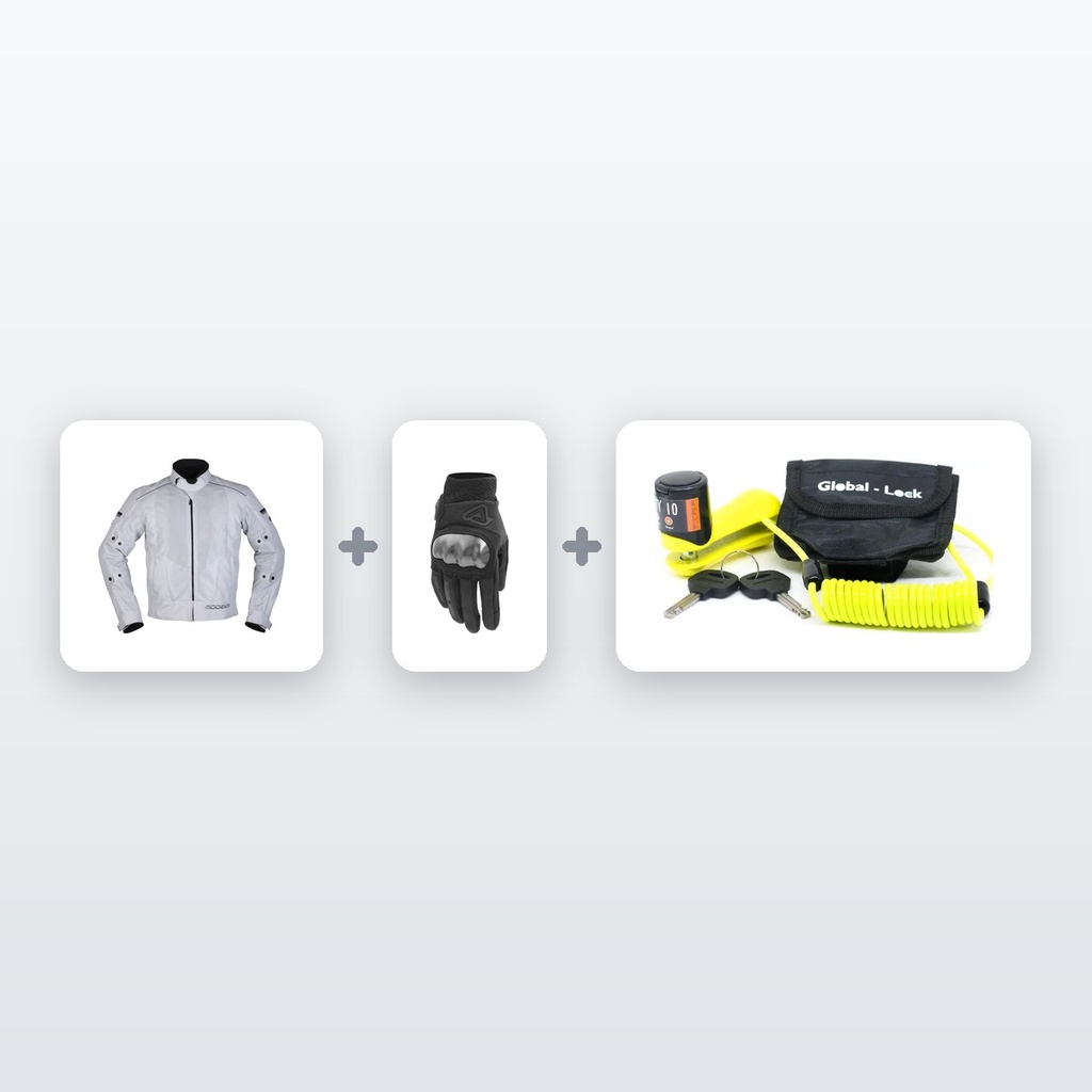 [KIT-TOURING] Chollo Kit Moto Touring: Chaqueta + Guantes + Antirrobo