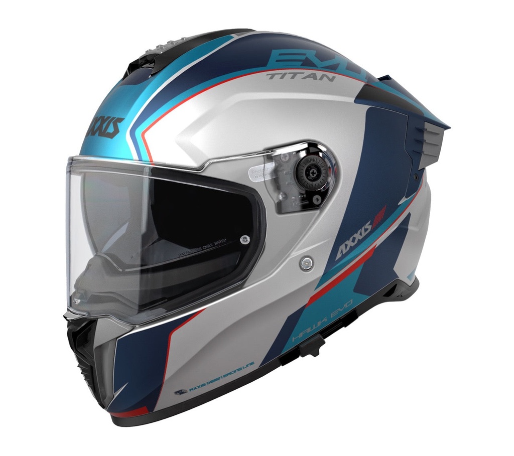 Casco Axxis FF122SV Hawk Evo SV Titan A7 Azul Brillo