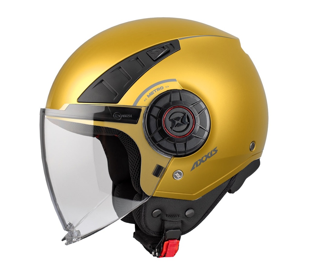 Casco Axxis OF513B Metro S Solid A3 Amarillo Mate