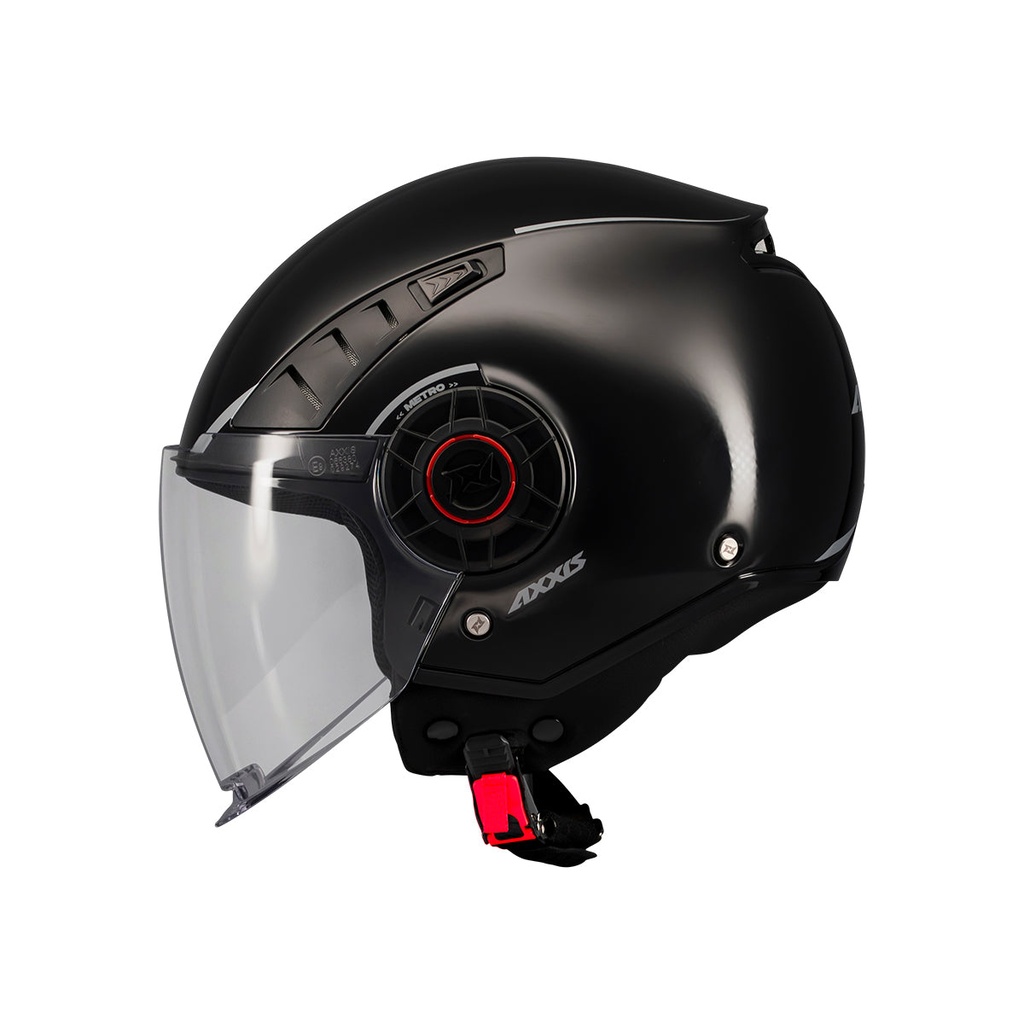 Casco Axxis OF513B Metro S Solid V2 A1 Negro Brillo
