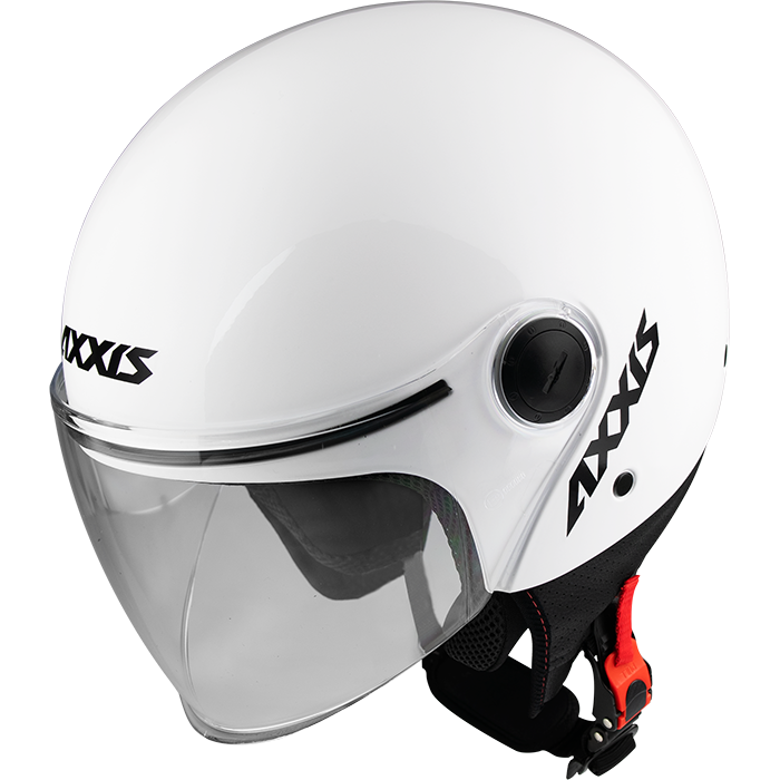 [43380000003] Casco Axxis OF501B Square S Solid A0 Blanco Perla Brillo (XS)