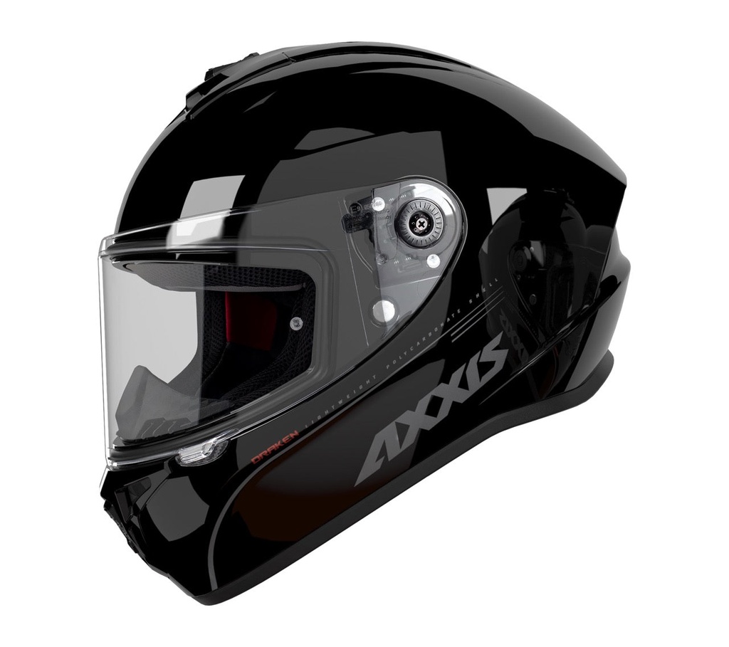 [434100001113] Casco Axxis FF112D Draken S Solid V.2 A11 Negro Brillo (XS)