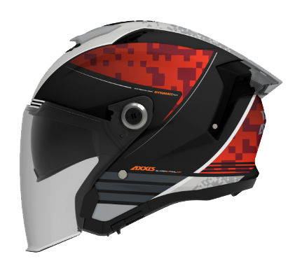 [4366C2611513] Casco Axxis OF516SV Blazer SV Pixelart B15 Brillo (XS)