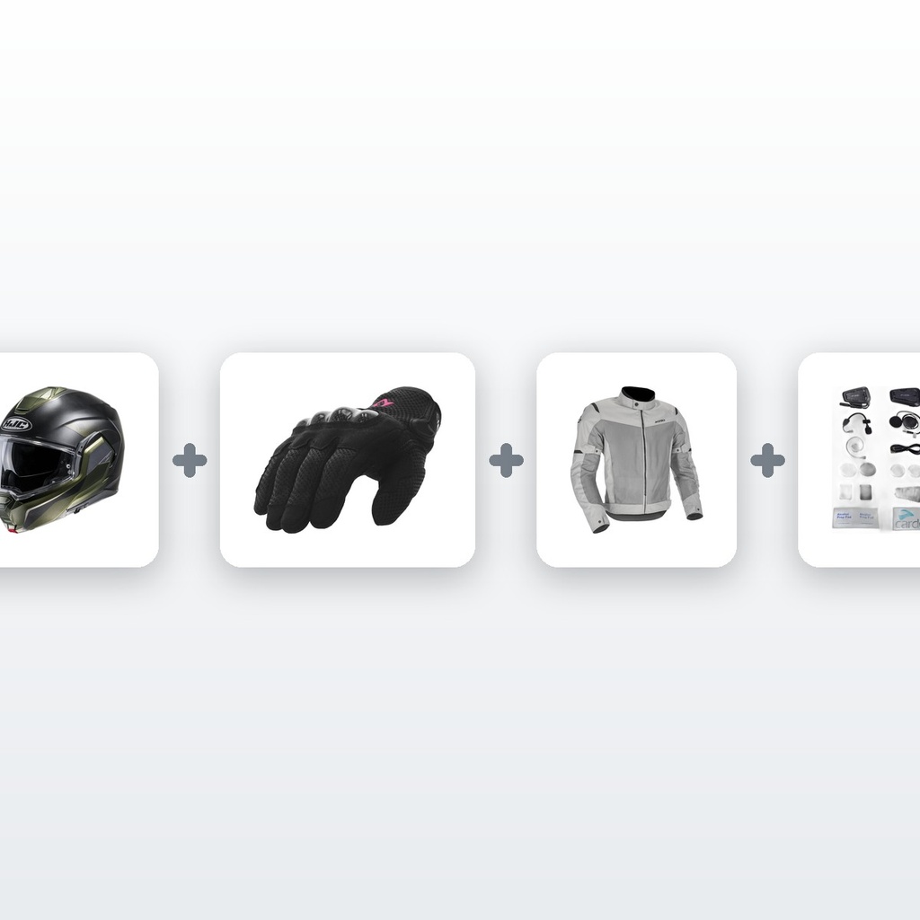 [PACK-MOD_PREM-FULL] Chollo Kit Moto Casco Modular Premium: Casco + Guantes + Chaqueta + Intercomunicador