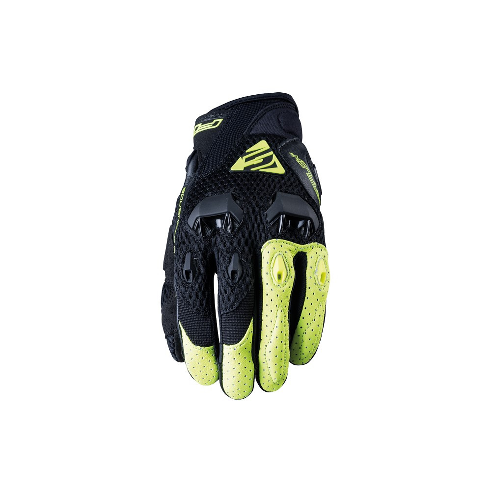 Guantes Five Stunt EVO Airflow Negro / Amarillo Fluor