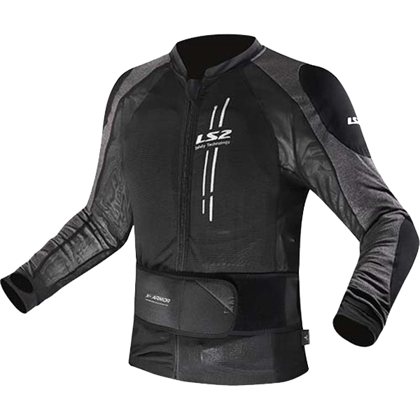 Chaqueta Moto LS2 X-armor Hombre Negro Plata