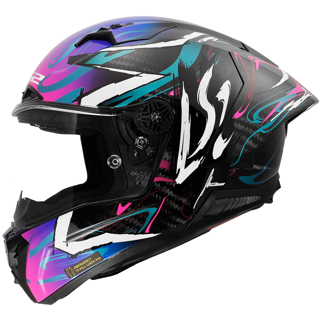 LS2 FF805 Thunder Gp Aero Drift Blue PURPLE-06 L