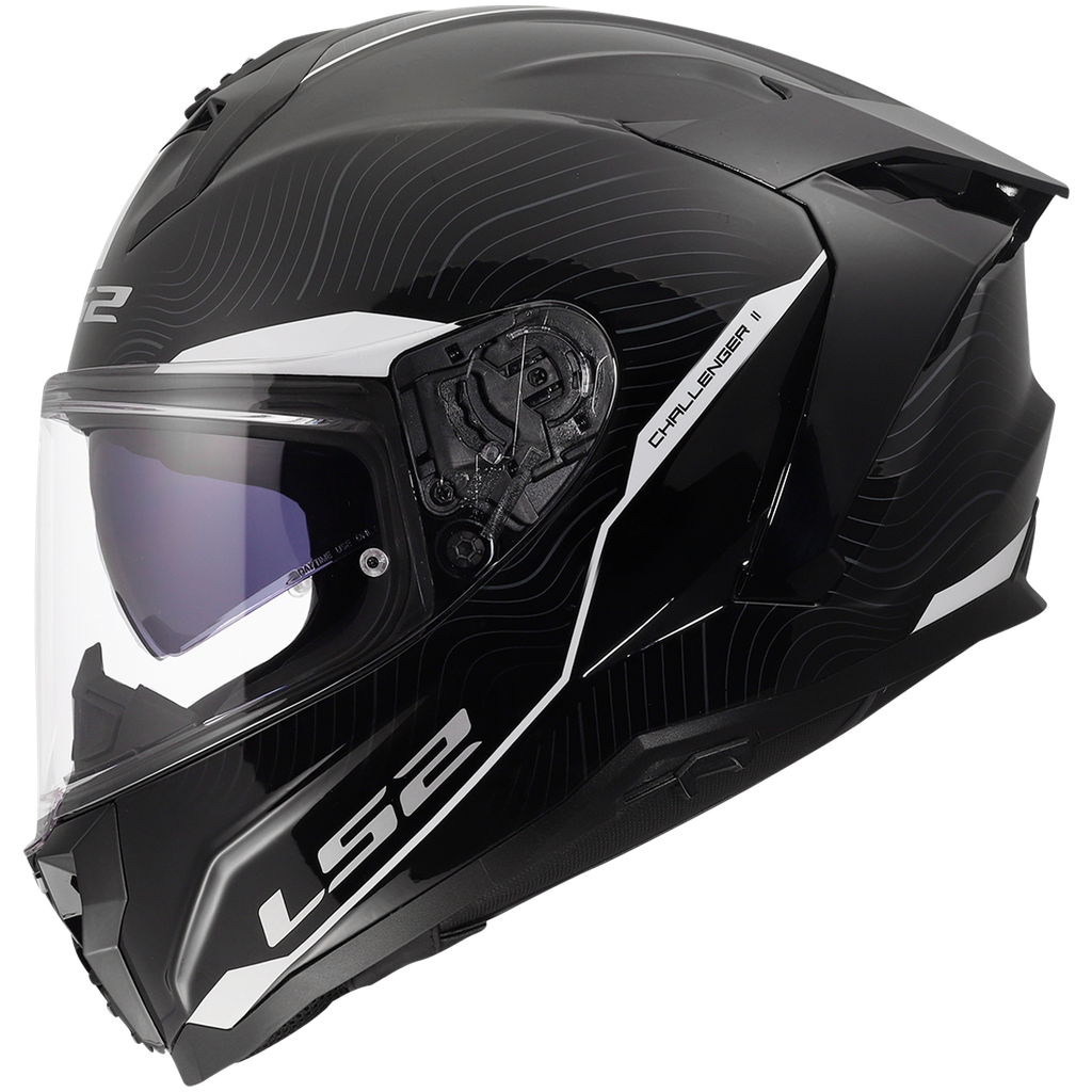 LS2 FF817 Challenger II Essential Black White 3XL