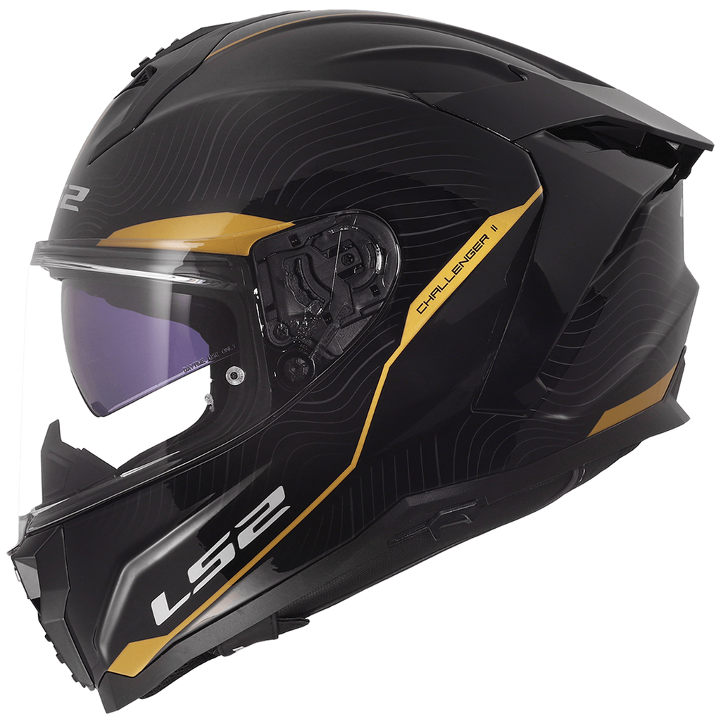 LS2 FF817 Challenger II Essential Black Gold 3XL