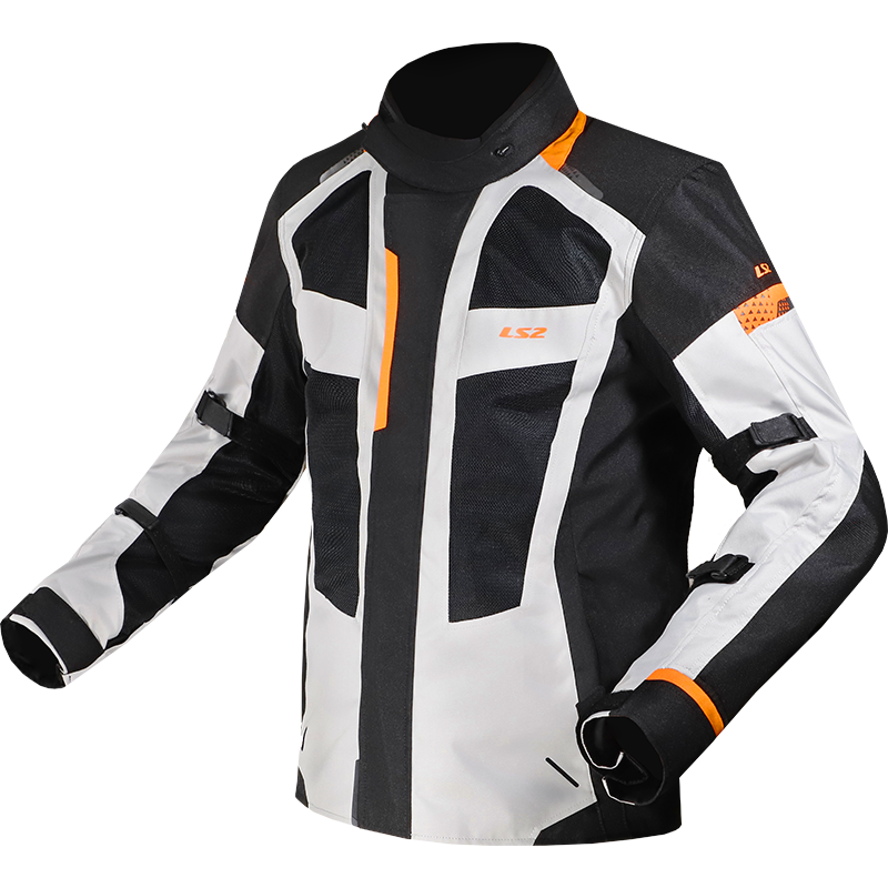 [64140F0152S] Chaqueta Moto LS2 Scout Hombre Negro Gris Naranja (S)