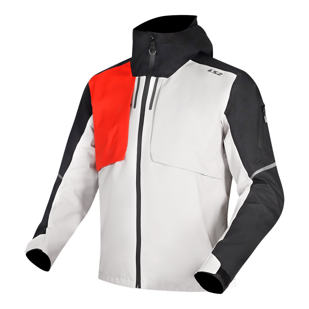 LS2 Axel Man Jacket Grey Black Red 3XL