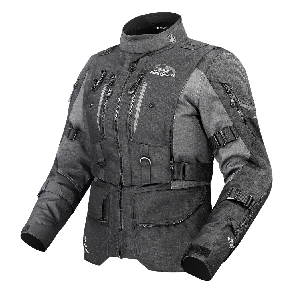 LS2 Breakout Lady Jacket Black Smoke 3XL