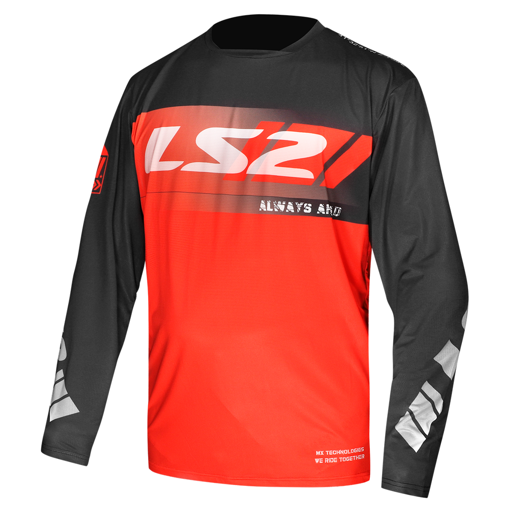 LS2 Gravel Jersey Black Red 3XL
