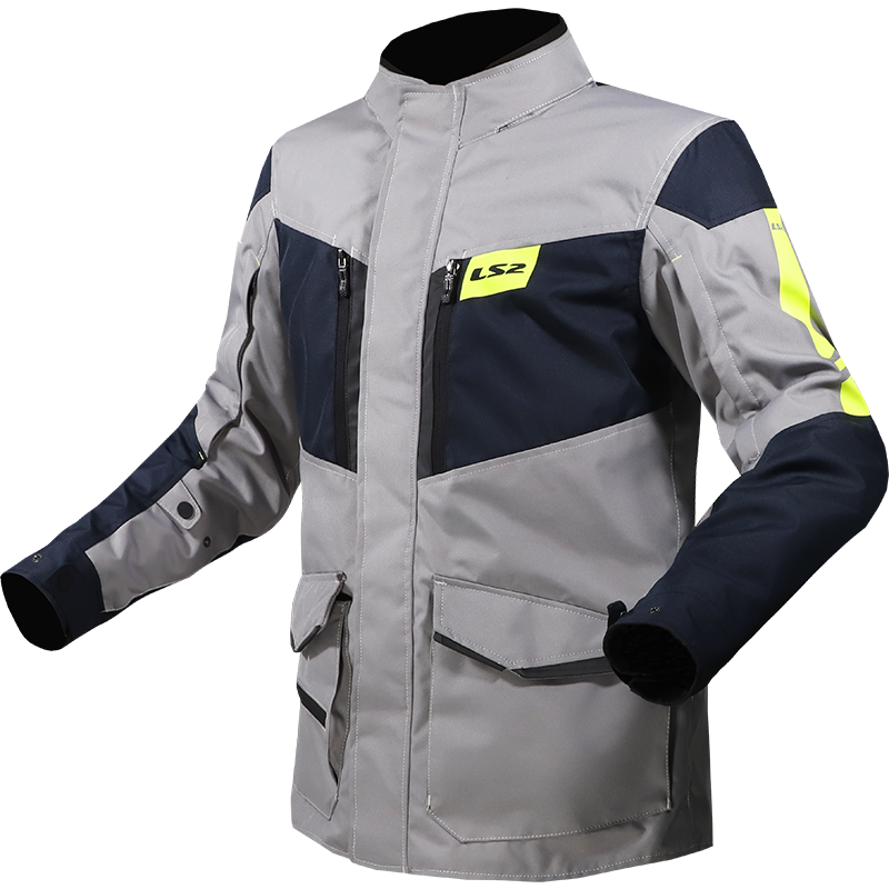 [64130W1107S] Chaqueta Moto LS2 Metropolis Evo Hombre Titanio Amarillo (S)