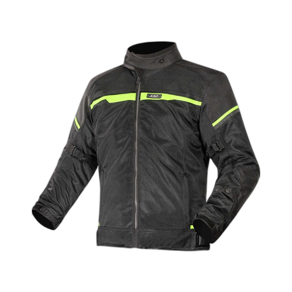 [64100S0154S] Chaqueta Moto LS2 Riva Hombre Negro Neon Amarillo (S)