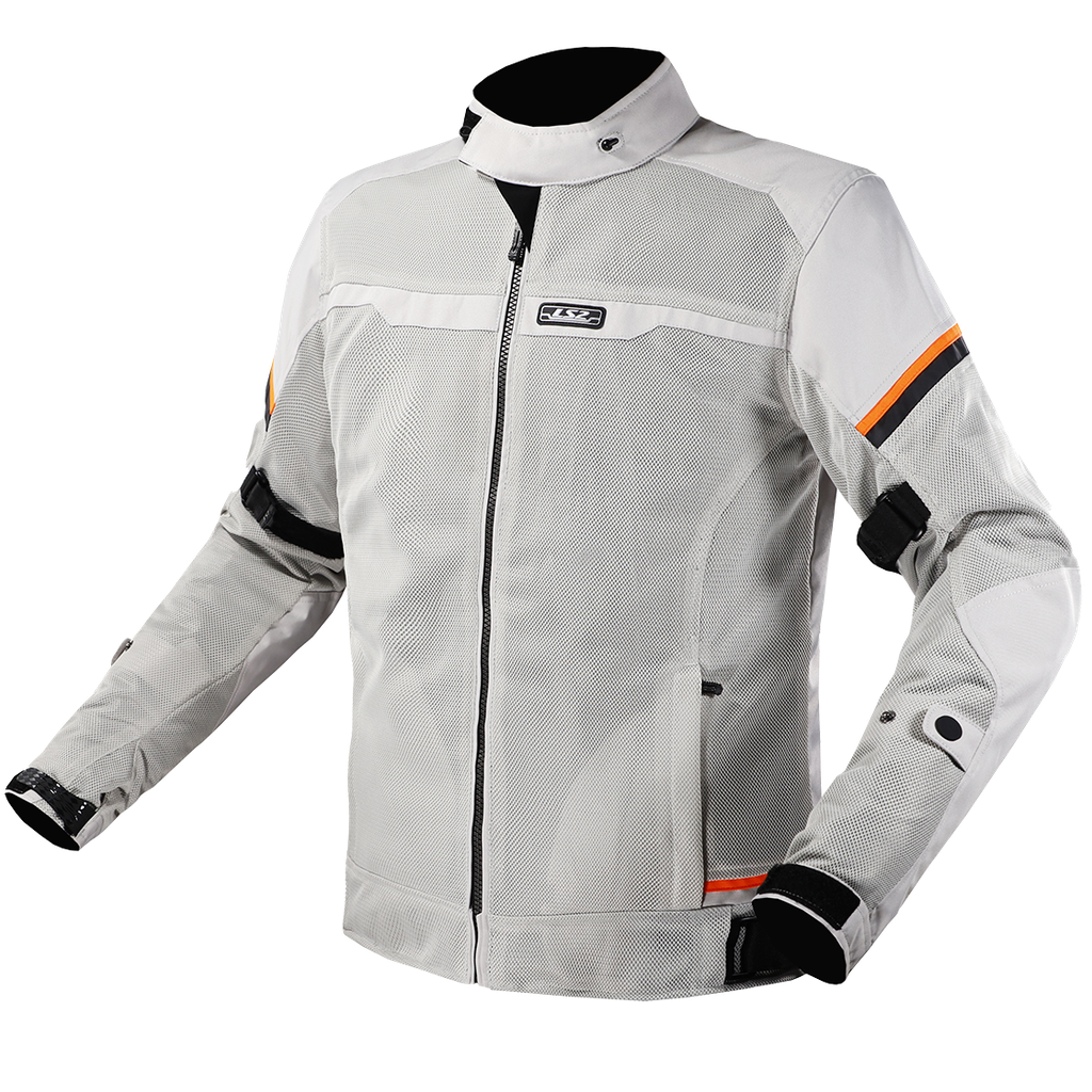 [64100S0108S] LS2 RIVA MAN JACKET LIGHT GREY H-V ORANGE (S)