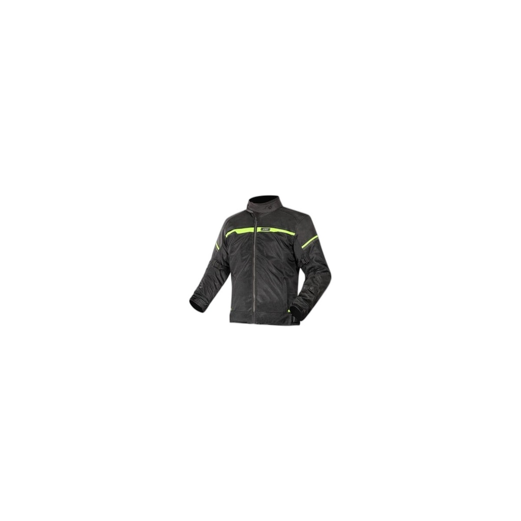 Chaqueta Moto LS2 Riva Mujer Negro Neon Amarillo