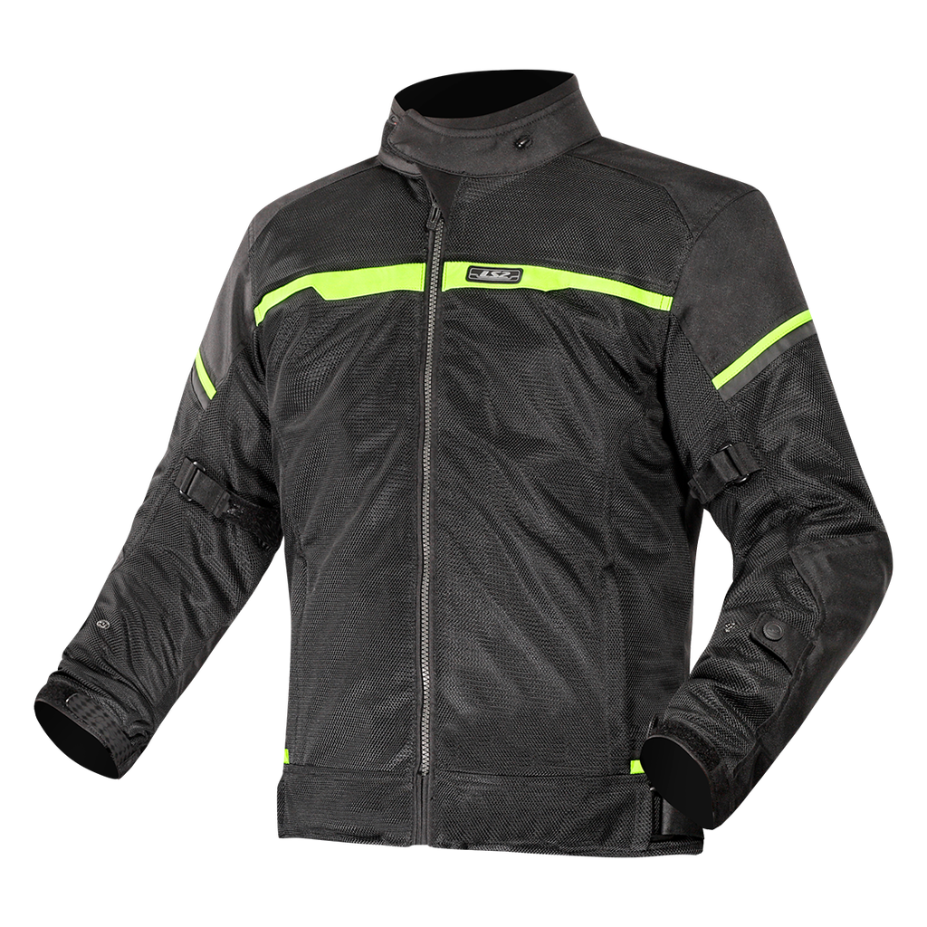 LS2 RIVA LADY JACKET BLACK NEON YELLOW
