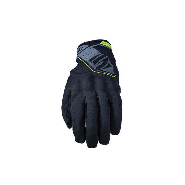 Guantes Five Rs Wp Negro / Amarillo Fluor