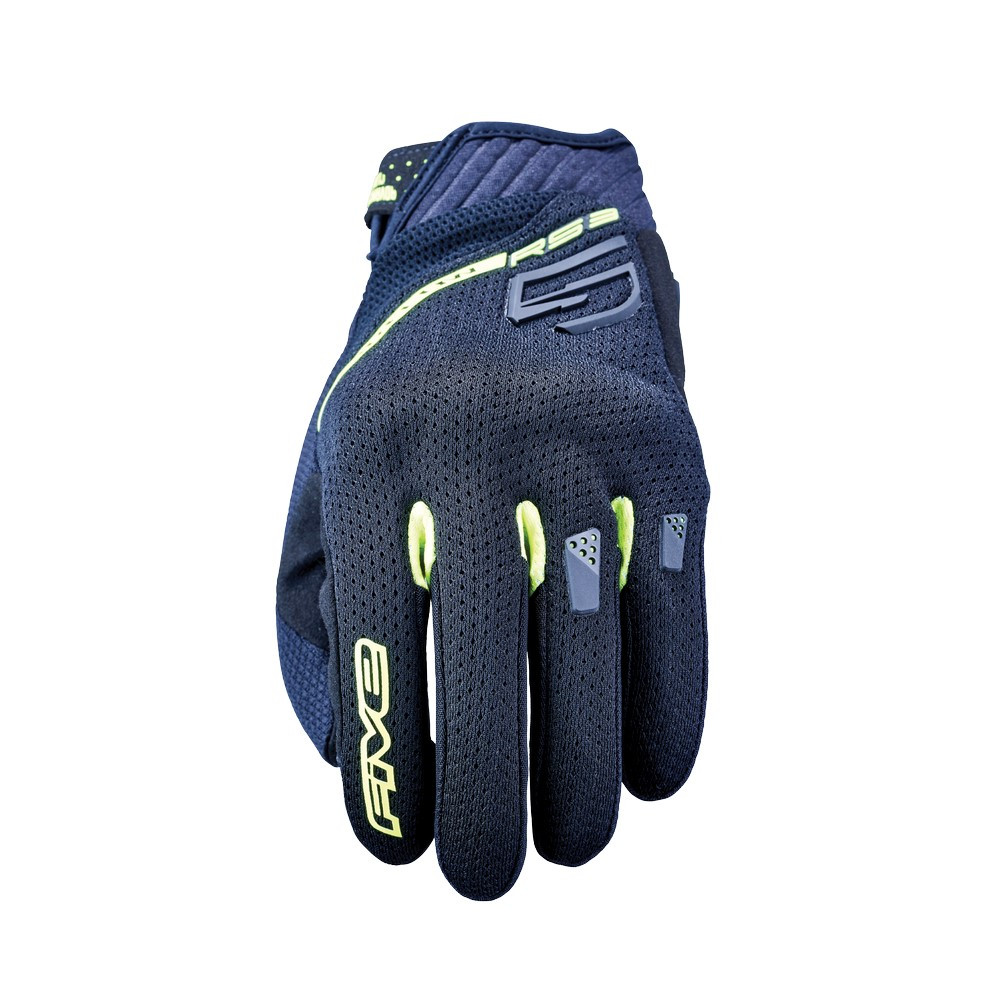[GF5RS3EA407] Guantes Five Rs3 Evo Airflow Negro / Amarillo Fluor (XS)