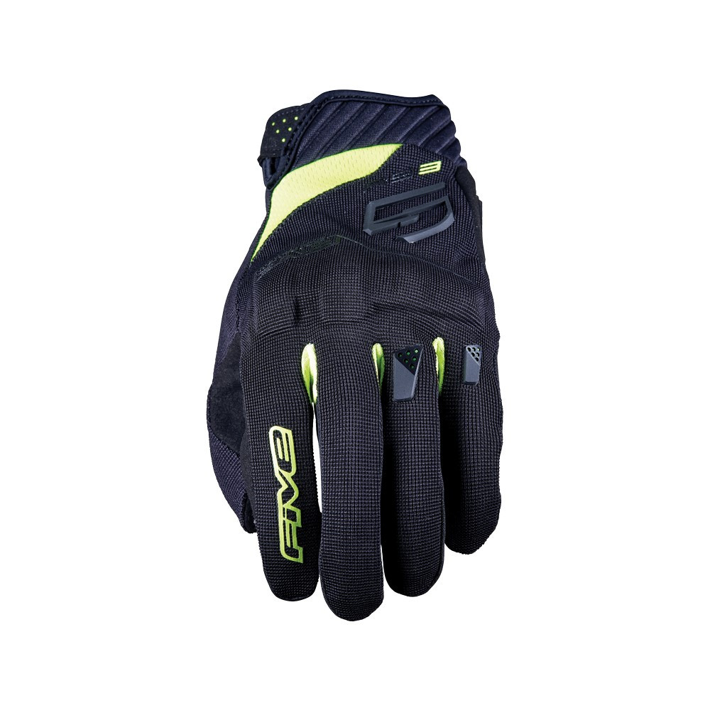 Guantes Five Rs3 Evo Negro / Amarillo Fluor