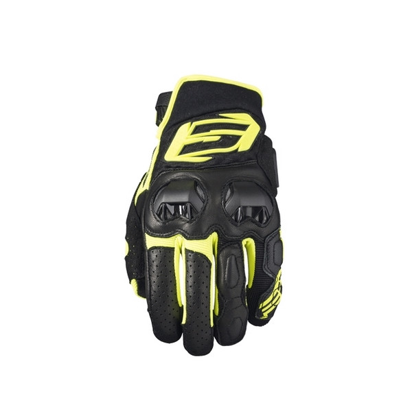 [GF5SF3104] Guantes Five Sf3 Negro / Amarillo Fluor