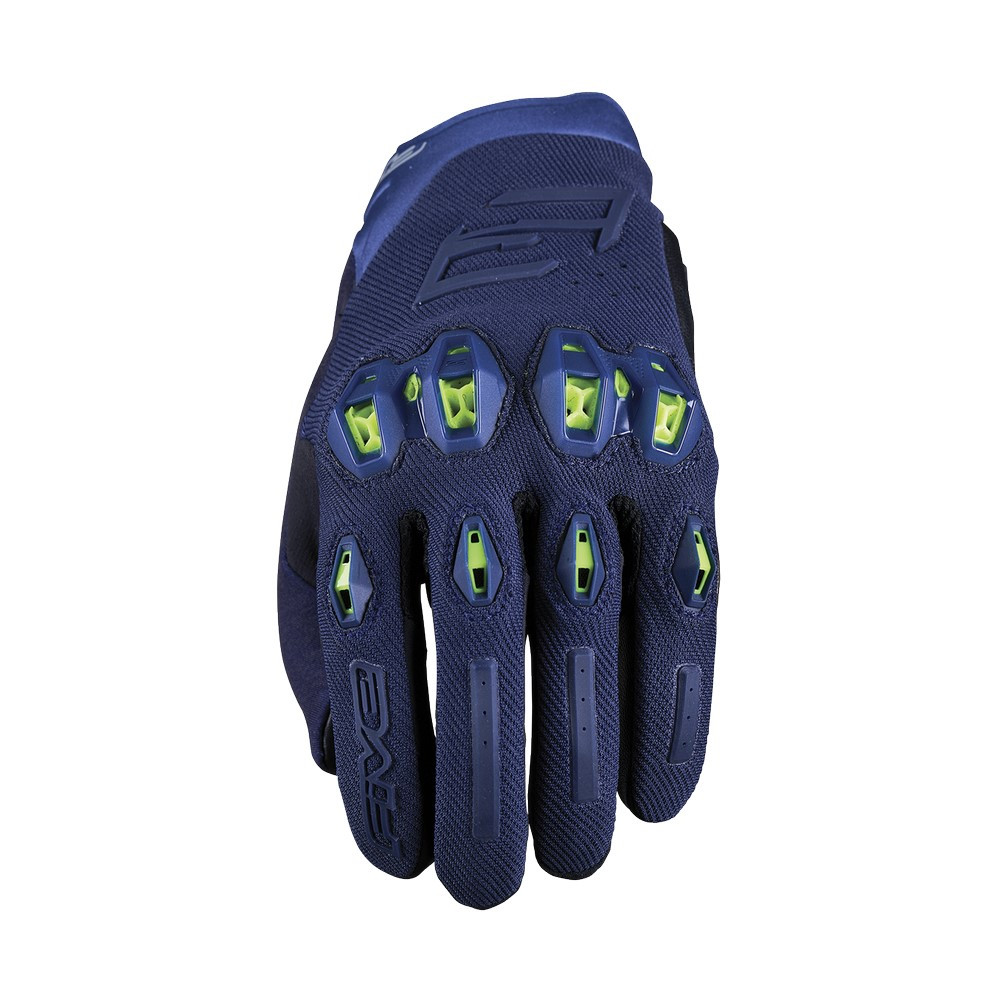 Guantes Five Stunt Evo 2 Azul / Amarillo Fluor