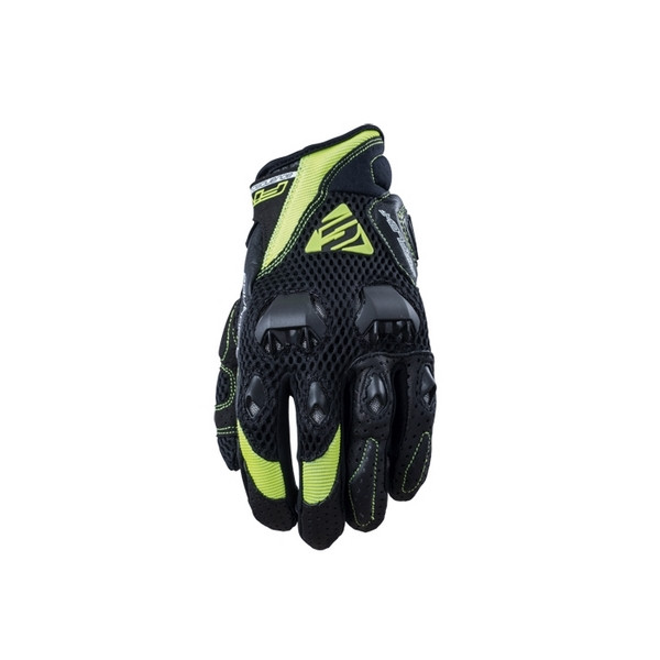 [GF5STVA104] Guantes Five Stunt Evo Airflow Negro / Amarillo Fluor