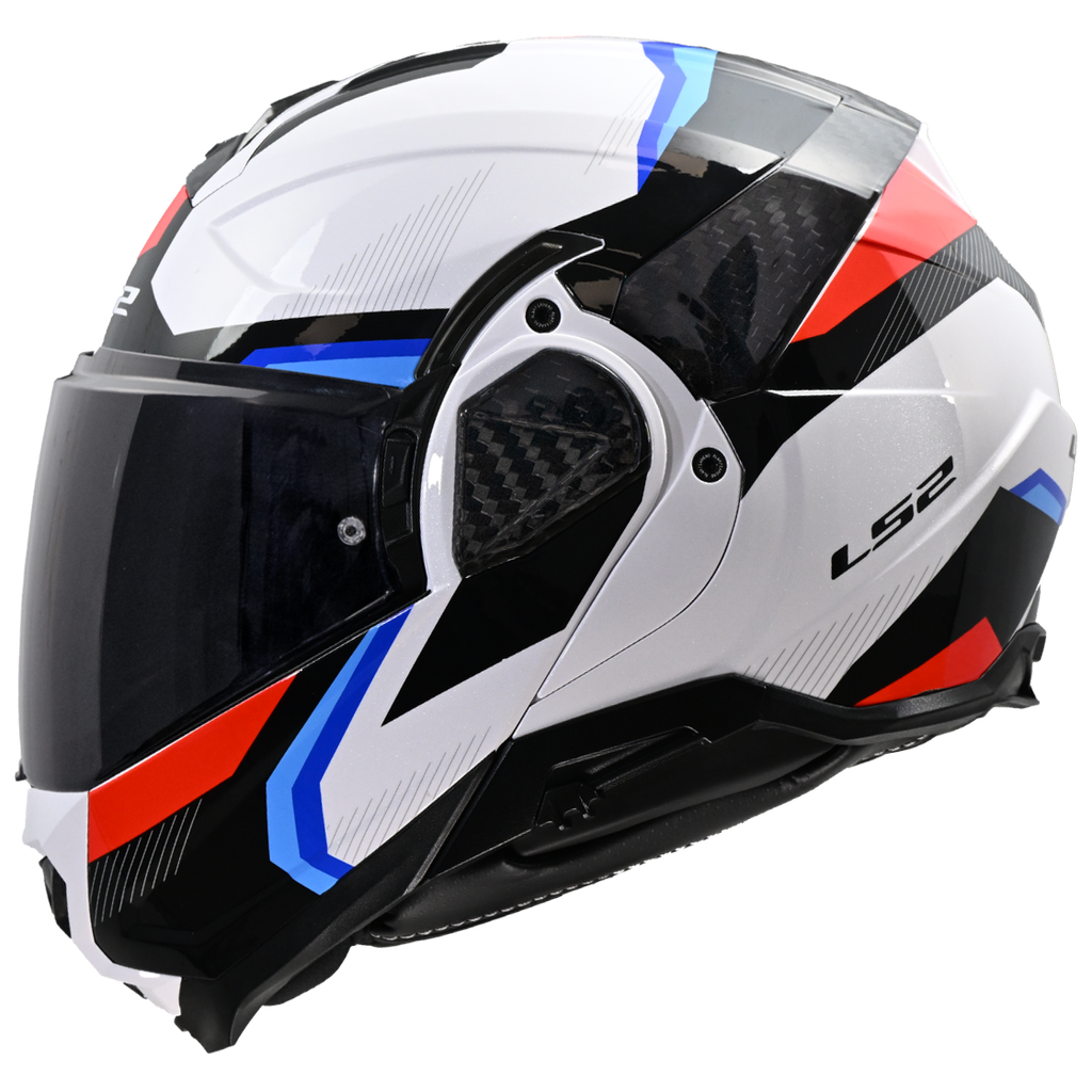 [569102102XS] Casco Moto Modular LS2 FF910 Advant II Triple Blanco Azul Rojo (XS)